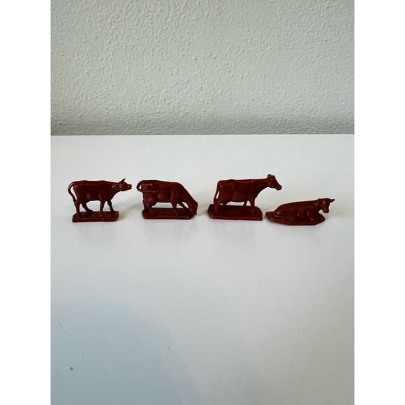 Dollhouse Miniature Horse Cow Figures Stands 11 pieces approximately 5/8” x 1” - Picture 2 of 7